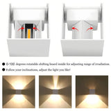 Minimalist Outdoor Up and Down Wall Light Waterproof Metal for Exterior Wall