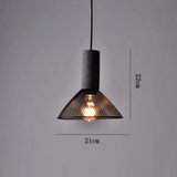 Industrial Black Clear Glass Pendant Light
