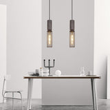 Industrial Black Clear Glass Pendant Light