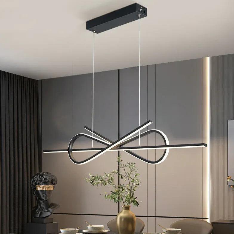 Interwoven Streamlined LED Dining Room Pendant Light - Clowas