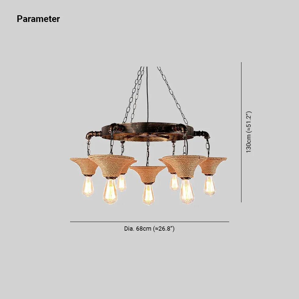 Inverted Cone Rope Industrial Chandelier - Clowas