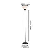 Inverted Cone-Shaped Black Slim Floor Lamp - Clowas