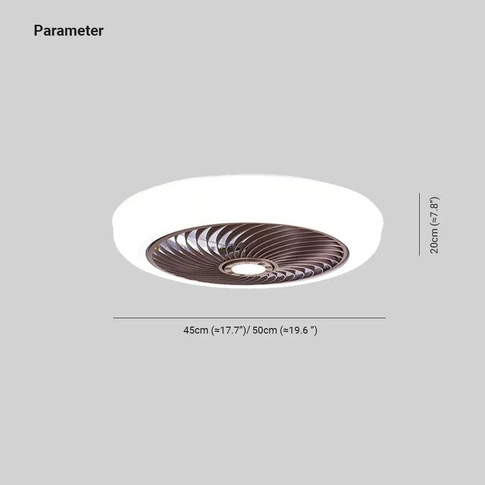 Invisible Spiral Bedroom Ceiling Fan with Light - Clowas