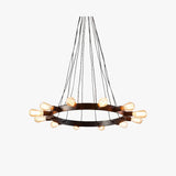 Iron Ring Light Bulb LED Vintage Chandelier - Clowas