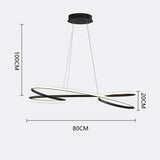 Irregular Curve Design Modern Pendant Light - Clowas