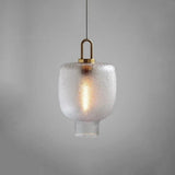 Irregular Shaped Clear Glass Vintage Pendant Light - Clowas