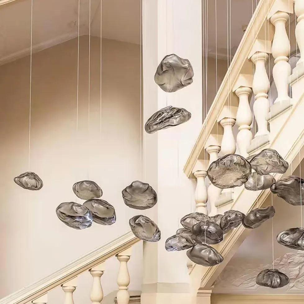 Irregular Shaped Glass Shade Modern Pendant Light - Clowas