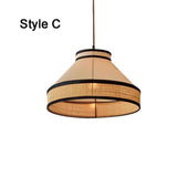 Japandi Fabric Pendant Light Dimmable for Dining Room