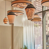 Japandi Fabric Pendant Light Dimmable for Dining Room