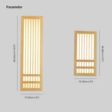 Japanese Craft Rectangular Bedroom Wooden Wall Lights