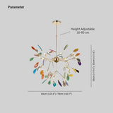 Nordic Agate Firefly Chandelier Height Adjustable for Living Room