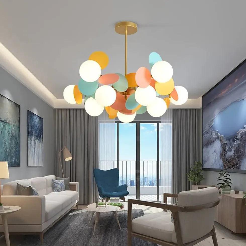 Colorful Flower Design Modern Chandelier - Clowas