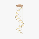Dolphin Design Modern Minimalist Bedroom Pendant Light - Clowas