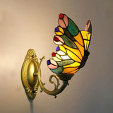 Tiffany Wall Sconce Butterfly Glass - Clowas
