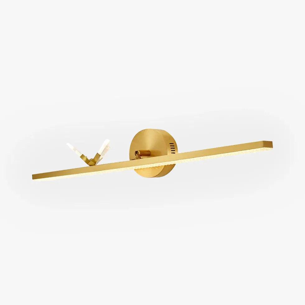 Gold Butterfly Linear Led Bathroom Wall Lights - Clowas