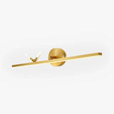 Gold Butterfly Linear Led Bathroom Wall Lights - Clowas