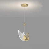 Swan Shape Modern Minimalist Bedroom Pendant Light - Clowas