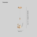 Swan Shape Modern Minimalist Bedroom Pendant Light - Clowas
