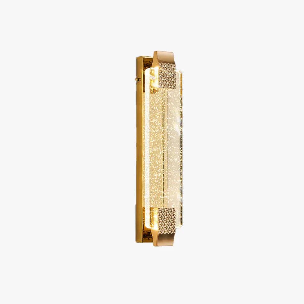 Rectangle Bubble Glass Gold Wall Lights - Clowas