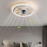 Round LED Ceiling Fan Pendant Light - Clowas