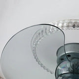 Simple Round Black Ceiling Light with Fan