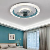 Blue Ceiling Fan for Bedroom Pendant Light - Clowas