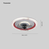 Blue Ceiling Fan for Bedroom Pendant Light - Clowas