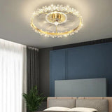 Floral Decor Bedroom Ceiling Fan Light - Clowas