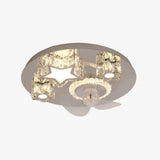 Round Ceiling Fan for Bedroom Pendant Light - Clowas