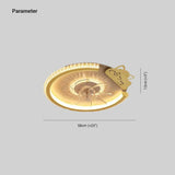 Round Ceiling Fan for Bedroom Pendant Light - Clowas