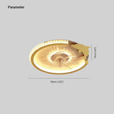 Round Ceiling Fan for Bedroom Pendant Light - Clowas