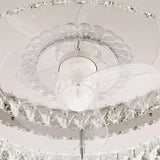 Round Ceiling Fan for Bedroom Pendant Light - Clowas