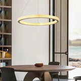 Crystal Gold Ring Modern Pendant Light - Clowas