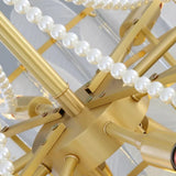 Golden Frame Translucent Glass Leaf Pendant Light - Clowas