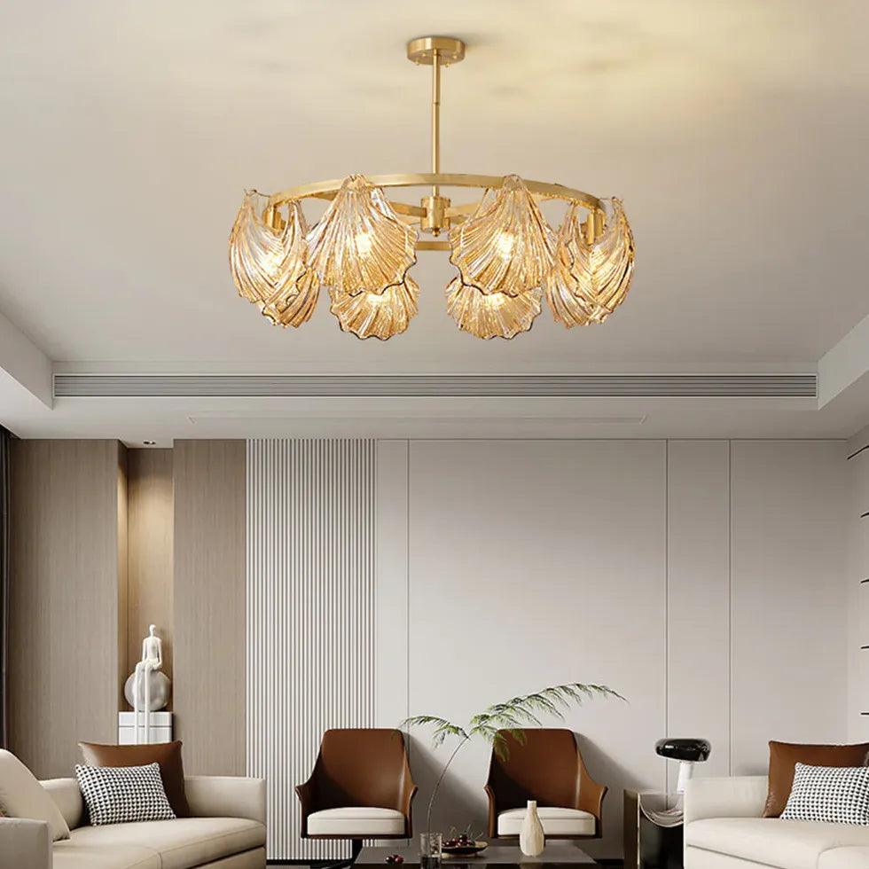 Luxurious Gold Glass for Living Room Pendant Light - Clowas