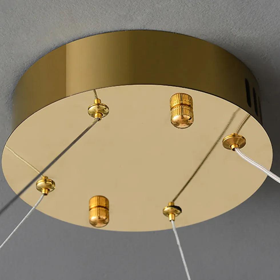 Wavy Round Ring Modern Crystal Pendant Light - Clowas