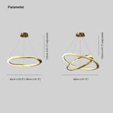 Crossed Ring Minimalist Modern Pendant Light - Clowas