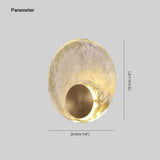 Ripple Crystal Round Gold Wall Lights - Clowas