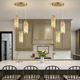 Cylinder Gold Crystal Modern Pendant Light - Clowas
