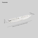 Silver Crystal Linear Bathroom Mirror Lights - Clowas