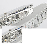 Silver Crystal Linear Bathroom Mirror Lights - Clowas