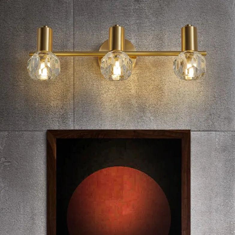 Crystal Gold Modern Bathroom Wall Lights - Clowas