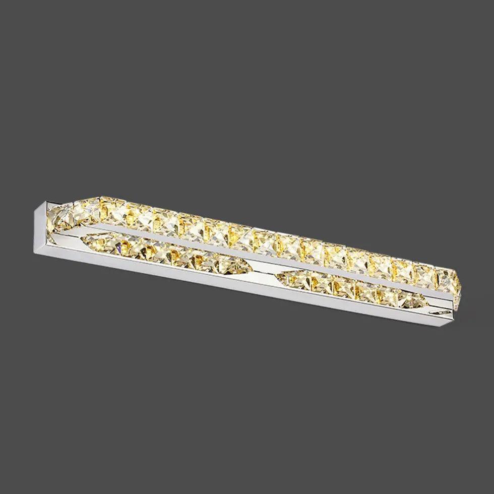 Rectangular Crystal Modern Bathroom Mirror Lights - Clowas