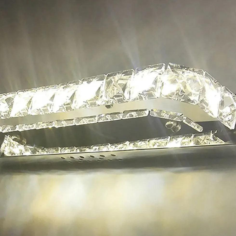 Rectangular Crystal Modern Bathroom Mirror Lights - Clowas