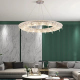 Circular Crystal Living Room Pendant Light - Clowas