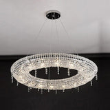 Circular Crystal Living Room Pendant Light - Clowas