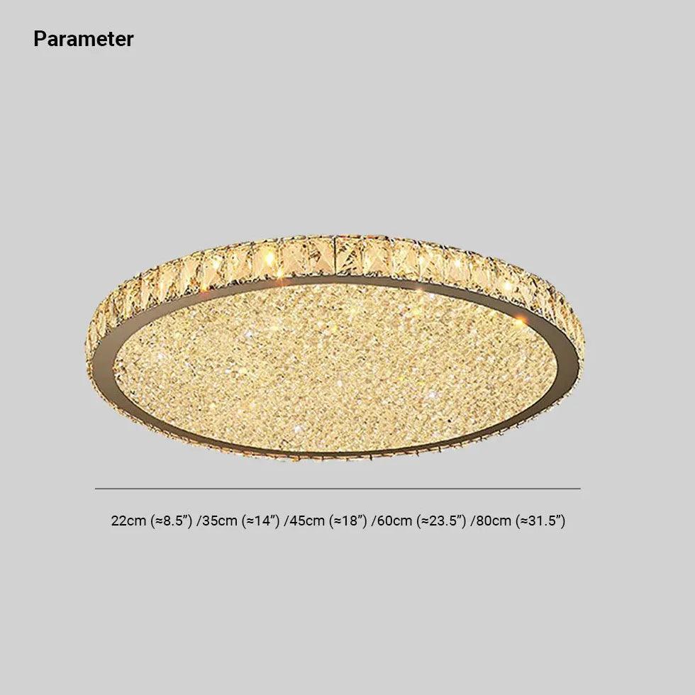 Disc Crystal Modern Luxury Ceiling Light - Clowas