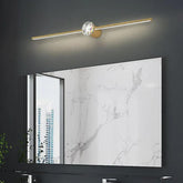 Gold Linear Crystal Bathroom Mirror Lights - Clowas