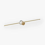 Gold Linear Crystal Bathroom Mirror Lights - Clowas