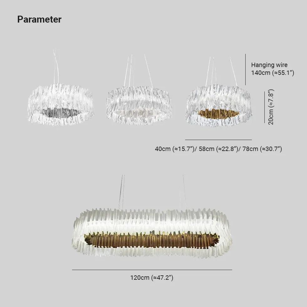 Wave-Shaped Modern Living Room Pendant Light - Clowas